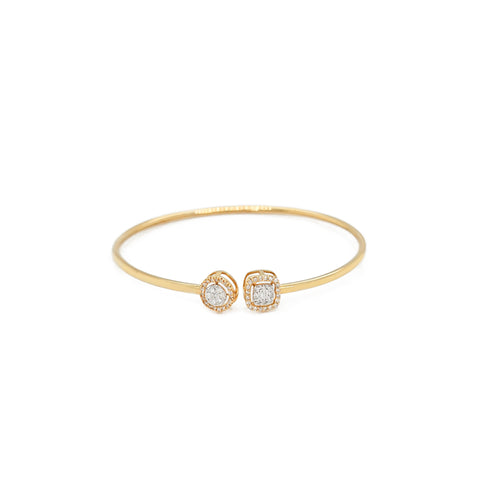14k Radiant Shapes Diamond Bracelet
