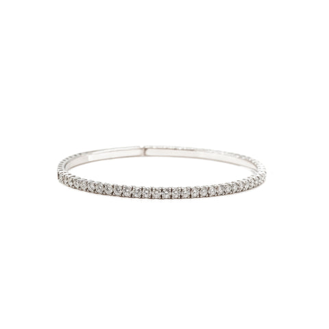 14k diamond Stretchy Bangle