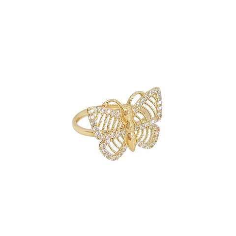 14k Shining Butterfly Ring