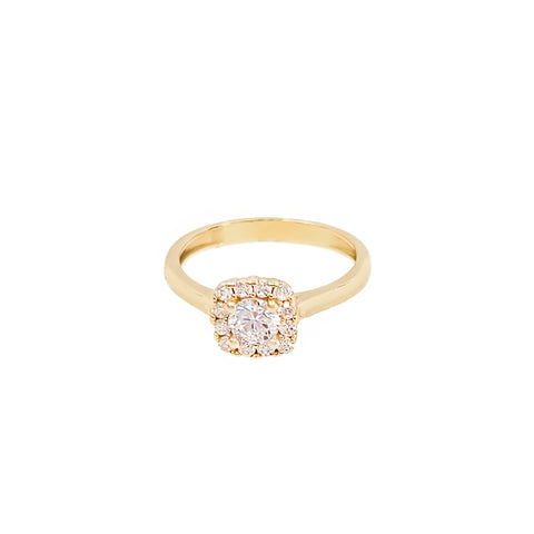 14k Elegance CZ Ring