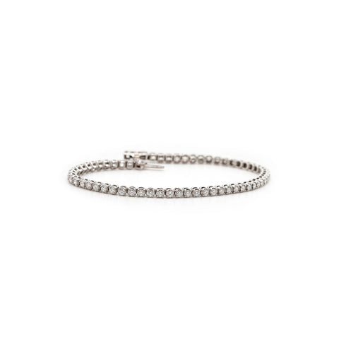 14K White Gold Diamond Tennis Bracelet