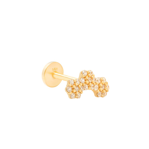 14K Triple Flower Piercing