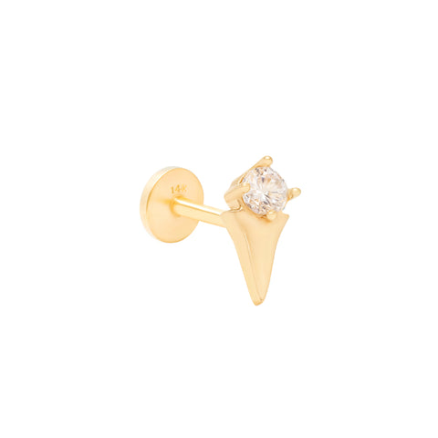 14K Pointy CZ Piercing