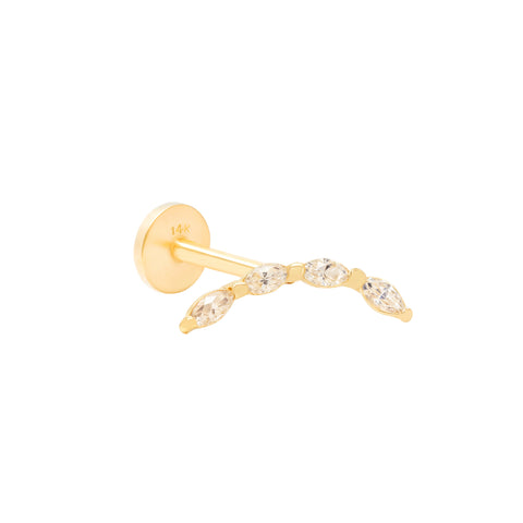 14K Marquise Curve Piercing