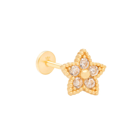 14K Star Flower Piercing