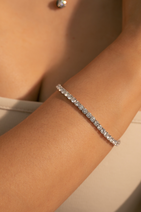 14K “Luminous Tennis” Bracelet – Gold & Lab Diamonds