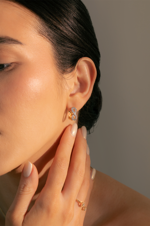 14K “Infinite Glow” Diamond Earrings – Gold & Lab Diamonds