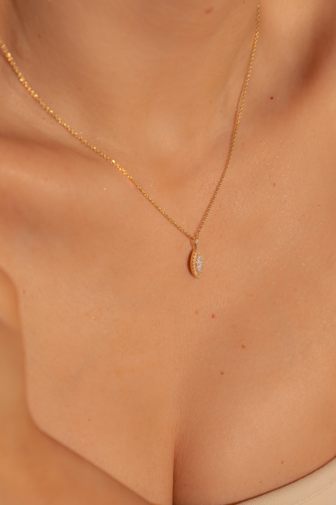 14K “Marquise Glow” Diamond Pendant Necklace – Gold & Lab Diamonds