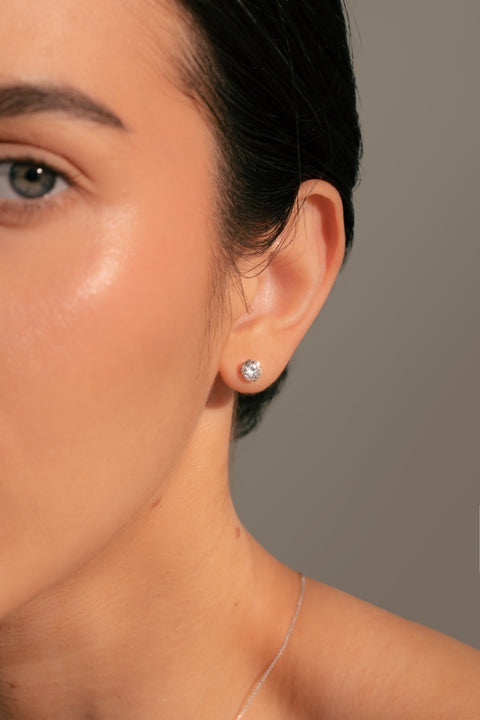 14K “Pure Radiance” Diamond Stud Earrings – Gold & Lab Diamonds