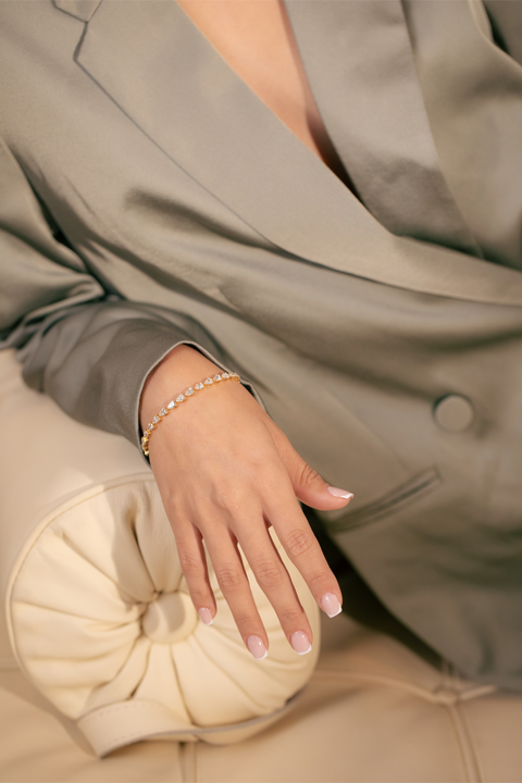 14K “Starlit Embrace” Lab Diamond Bracelet – Gold & Lab Diamonds