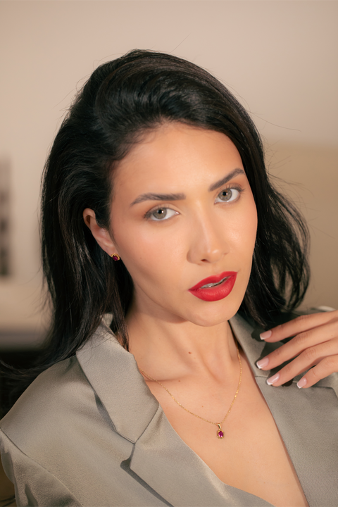 14K “Rubi Set” Earrings & Necklace – Rubi Gemstones