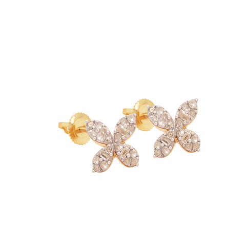 14K X Diamond Earrings