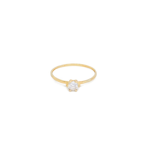 14k Dainty CZ Ring