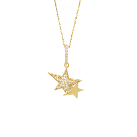 14k Duo Star Necklace