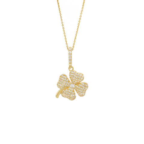 14k Bright Clover Necklace