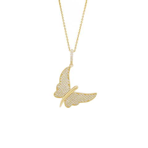 14k Shiny Butterfly Necklace