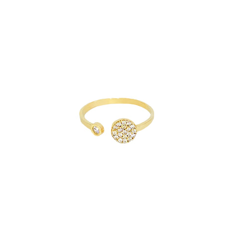 14k Double Circlet Ring