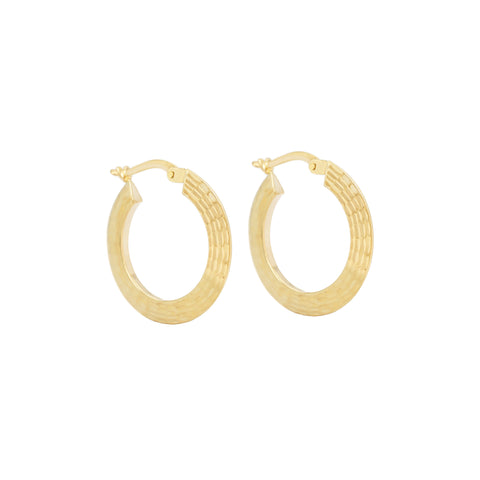 14k Fancy Shine Hoop