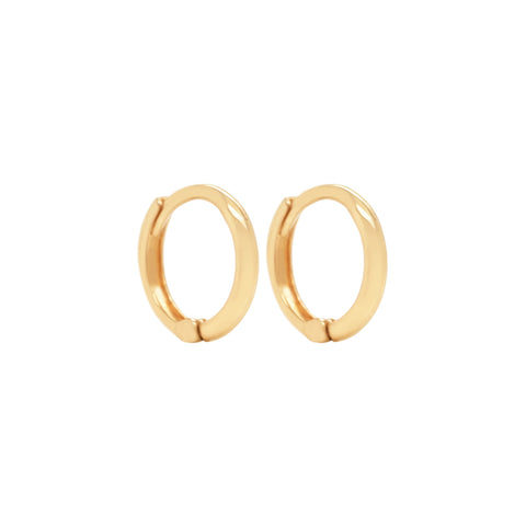 14K “Essential Huggies” – Classic Mini Hoop Earrings