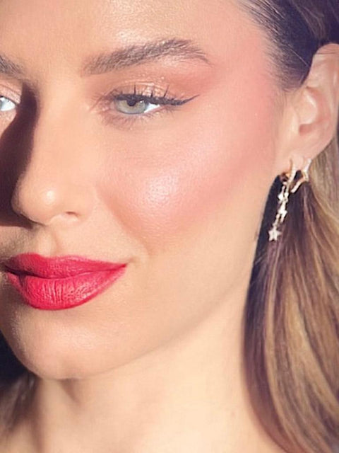 14K Gold Dazzling Star Huggies