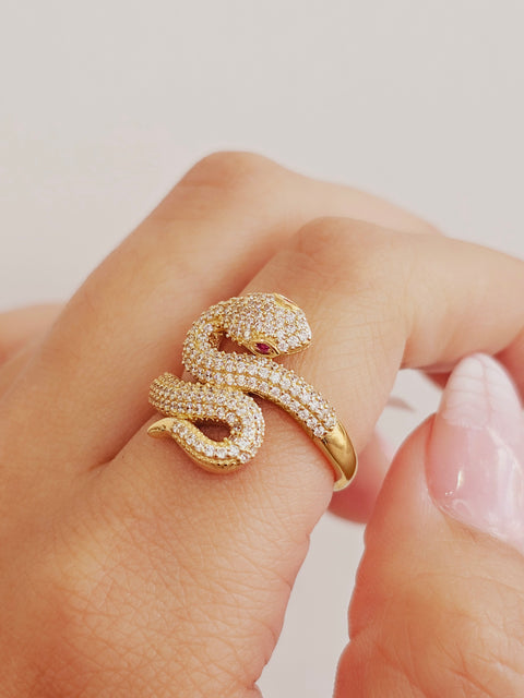 14k Fancy Snake Ring