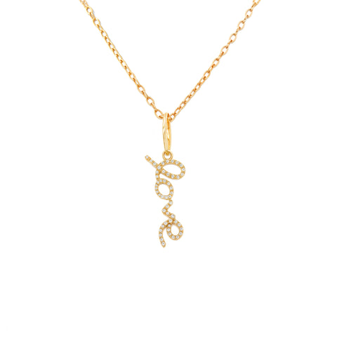 14k Love Diamond Necklace