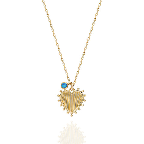 14K Radiant Heart Pendant Necklace