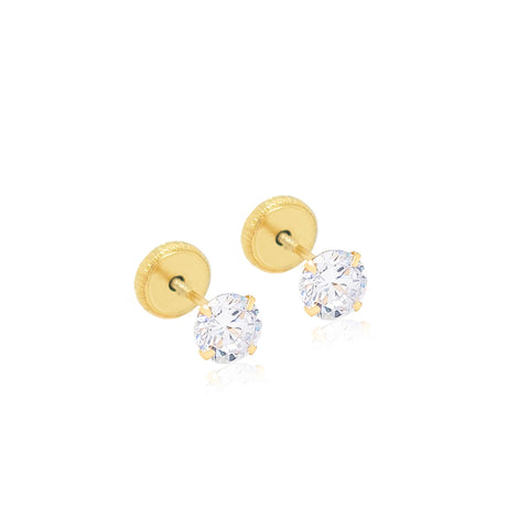 14k CZ Stud Earrings