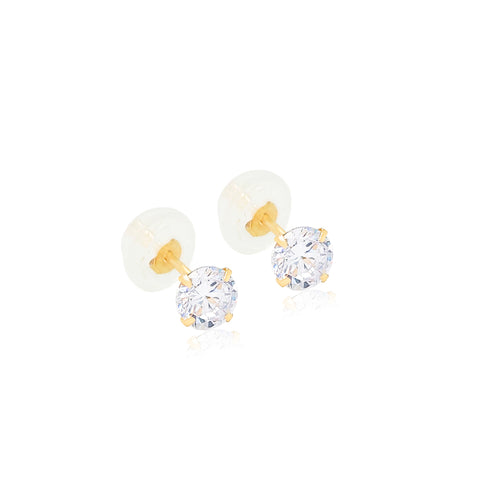 14k CZ Stud Earrings