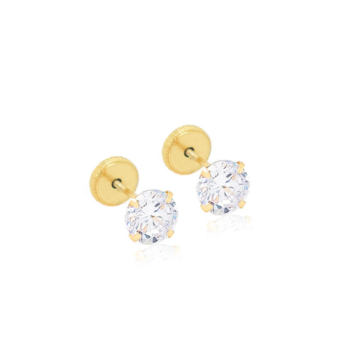 14k CZ Stud Earrings