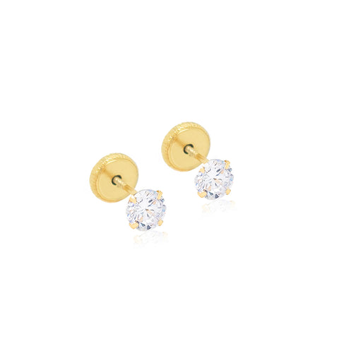 14k CZ Stud Earrings