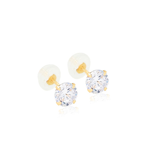14k CZ Stud Earrings