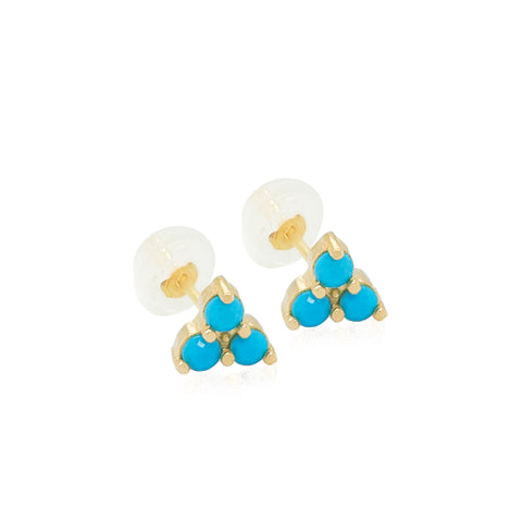 14k Triple Shine Earrings