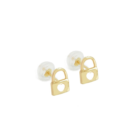 14k Lock of Love Earrings
