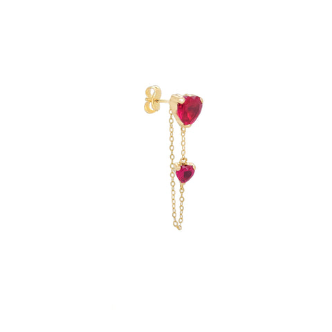 14k Eternal Love Gold Chain Earrings