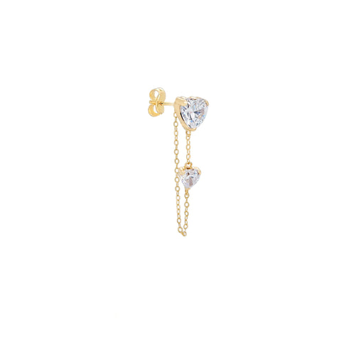 14k Eternal Love Gold Chain Earrings
