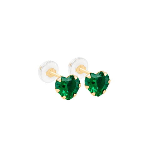 Cute Heart CZ Earrings