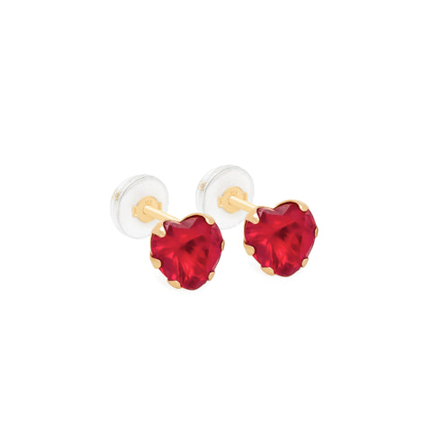 Cute Heart CZ Earrings