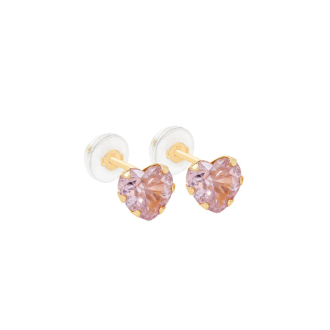 Cute Heart CZ Earrings