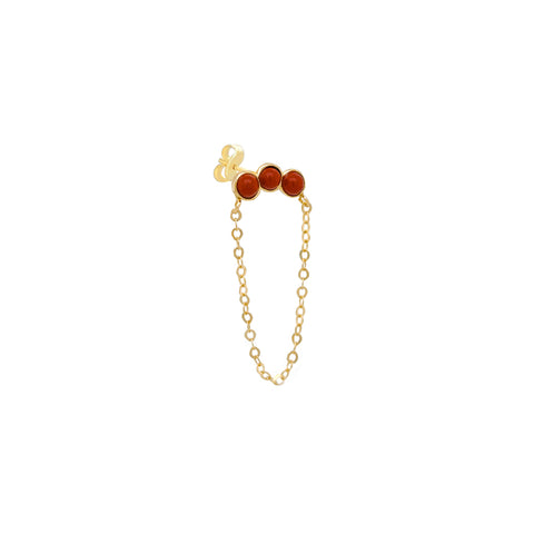 14k Eternal Coral Trio Chain Earrings
