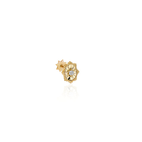 14K “Solara Medallion” CZ – Cartilage Piercing