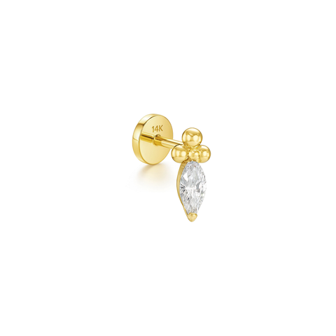 14K “Stella Drop” CZ – Cartilage Piercing