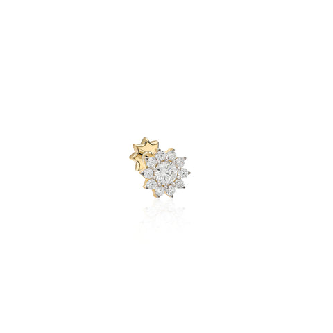 14K “Solar Bloom” CZ Halo – Cartilage Piercing
