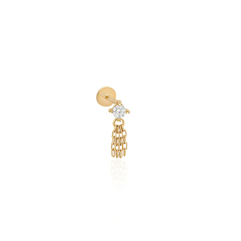 14K “Stardust Chain” CZ – Cartilage Piercing