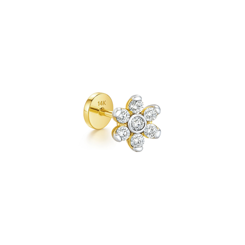 14K “Daisy Bloom” CZ – Cartilage Piercing
