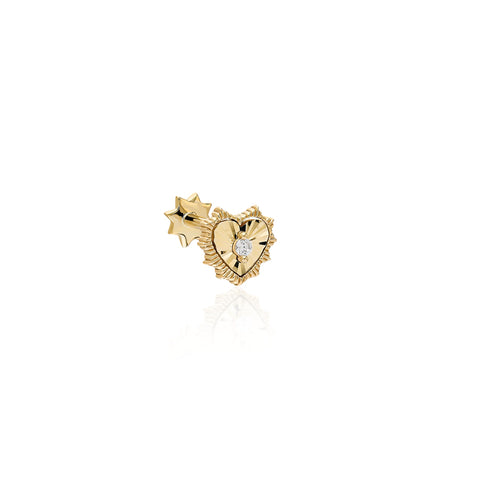 14K “Luna Heart” CZ – Cartilage Piercing