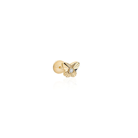 14K “Luna Butterfly” CZ – Cartilage Piercing