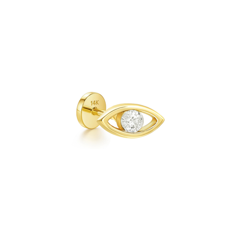 14K “Celestial Gaze” CZ – Cartilage Piercing