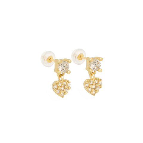 14k Sweetheart Earrings