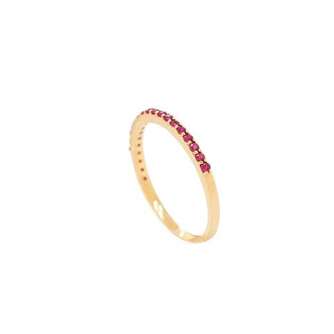 14k Ruby Eternity Band
